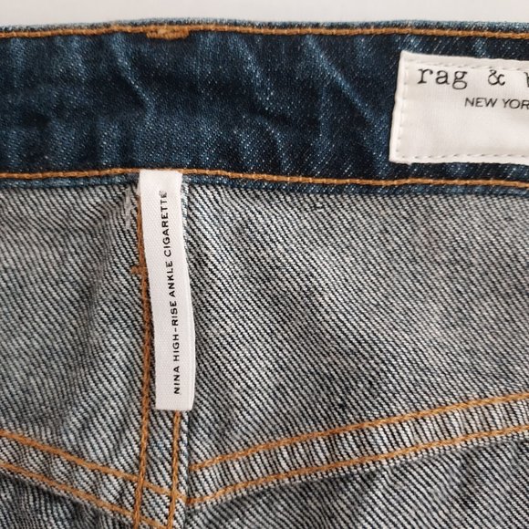 Rag & Bone Size 33 Nina High Rise Ankle Cigarette Jean NWT - Picture 13 of 14